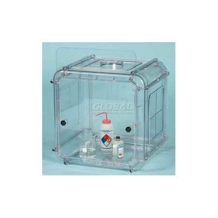 Bel-Art Bel-Art Clear View Polycarbonate Fume Hood 500201010, Single Exhaust, 25-7/8"W x 24"D x 26-1/8"H 500201010